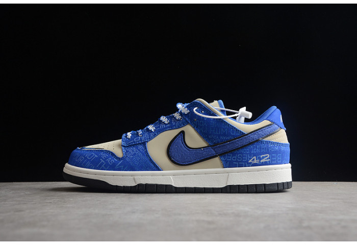 nike dunk low jackie robinson 75 yrs beige white royal blue  dy2203-400