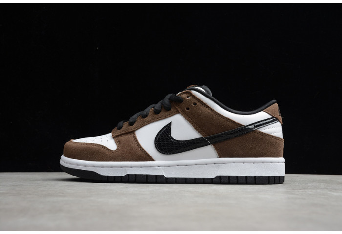 nike sb dunk low white black trail end brown 304292-102