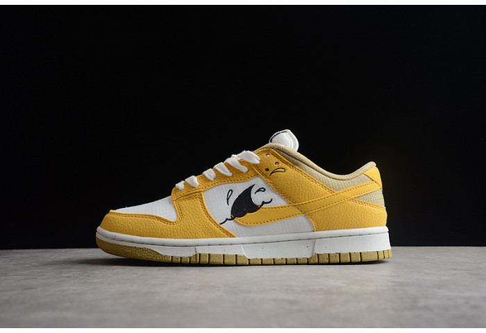 nike dunk low sun club white yellow  dv1681-100