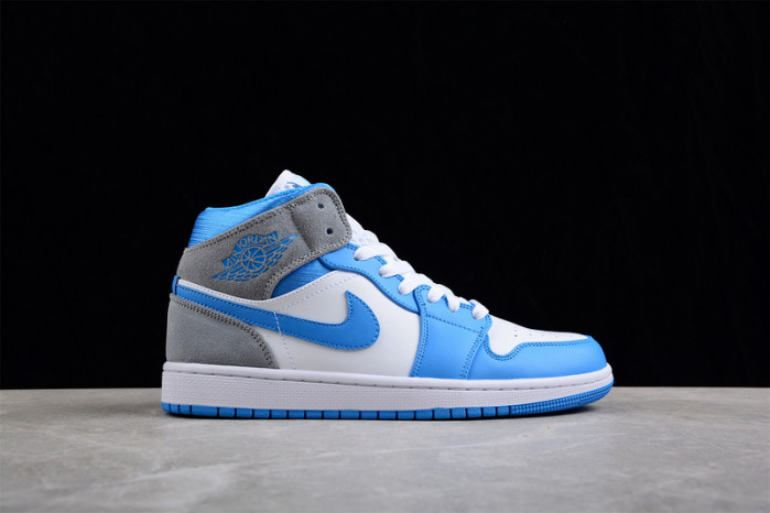 air jordan 1 mid "university blue"   dx9276-100