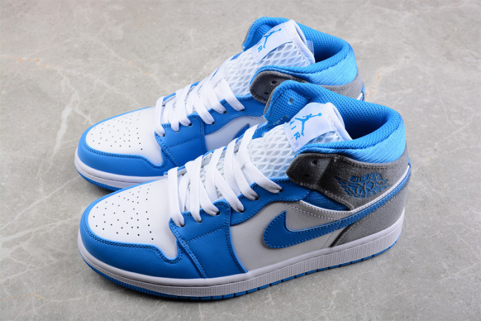 air jordan 1 mid "university blue"   dx9276-100