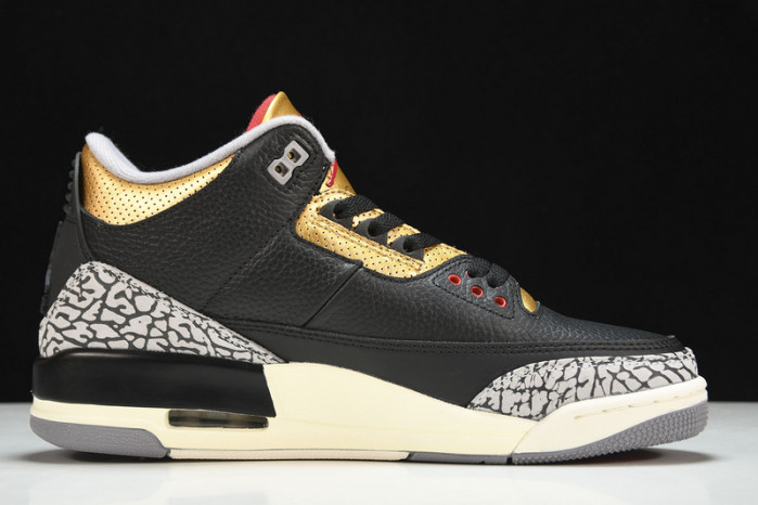 air jordan 3 black gold wmns ck9246-067