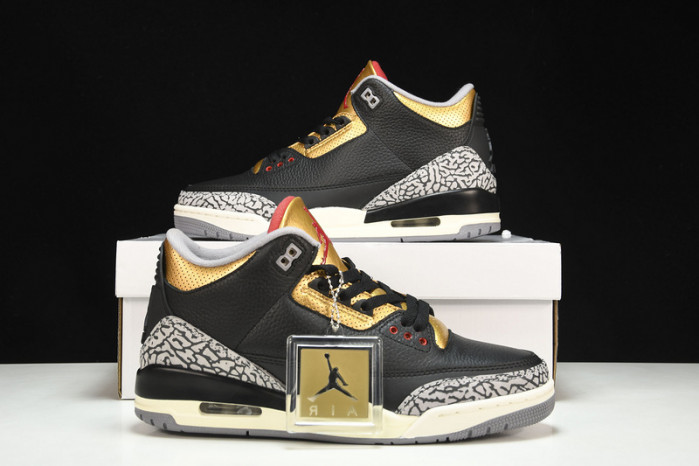 air jordan 3 black gold wmns ck9246-067