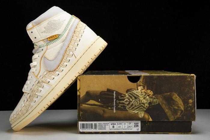 union x air jordan 1 high “woven”  fd2565-100