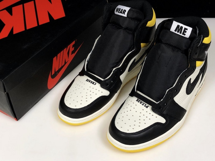 jordan 1 retro high "not for resale" varsity maize 861428-107
