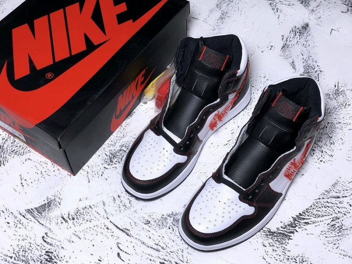 jordan 1 retro high defiant white black gym red cd6579-071