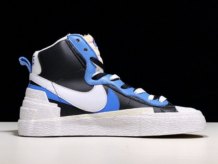 nike blazer mid sacai white black legend blue bv0072-001