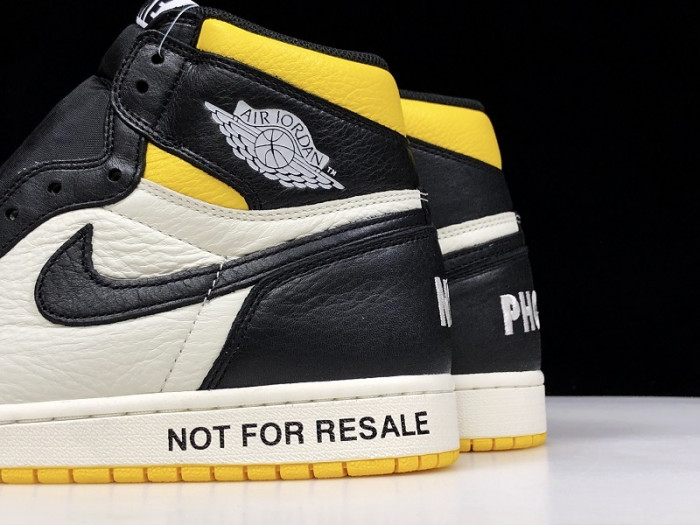 jordan 1 retro high "not for resale" varsity maize 861428-107