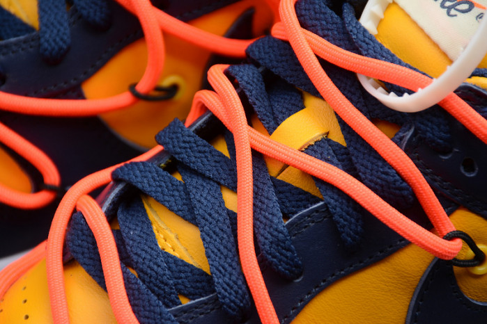 nike dunk low ow university gold midnight navy ct0856-700