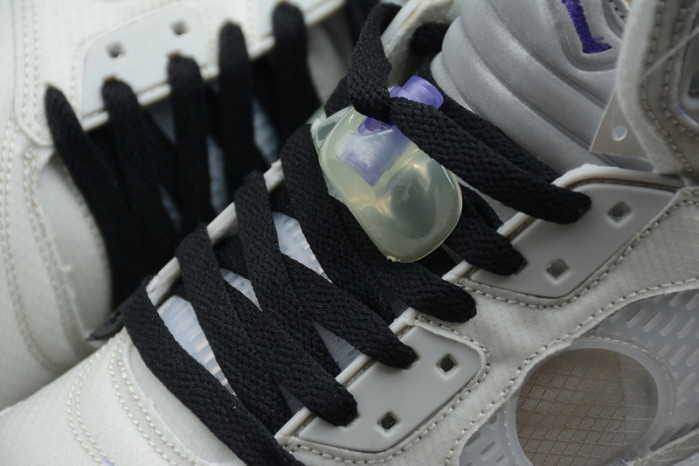 2020 ow x air jordan 5 grey/green-white ct8480-105