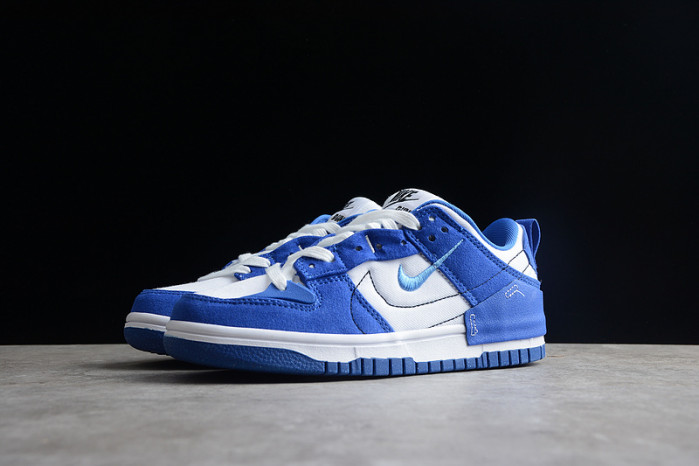 nike dunk low disrupt 2 white university blue (w)  dh4402-102