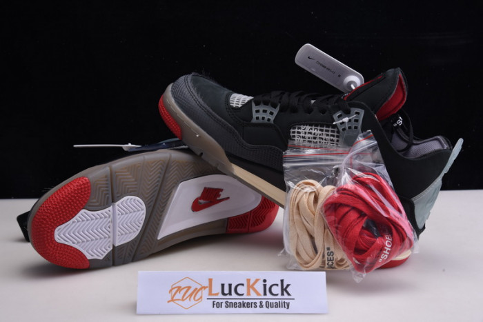 jordan 4 ow x air jordan 4 “bred” cv9388-001
