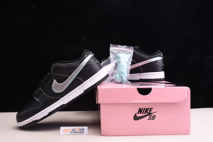 nike sb dunk low D1am0nd s*pply co black D1am0nd bv1310-001