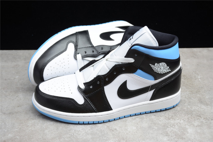 jordan 1 mid university black white (w) bq6472-102