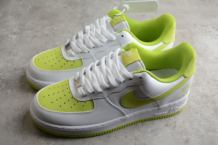 nike air force 1 07 low white lime green af1234-002