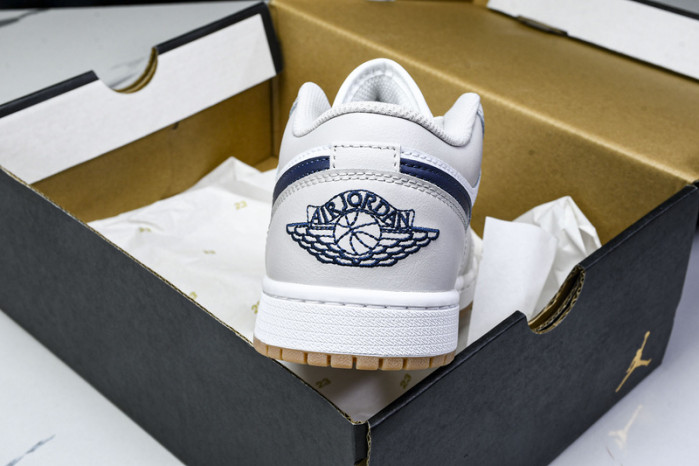 Air Jordan 1 Low Midnight Navy Neutral Grey 553558-146