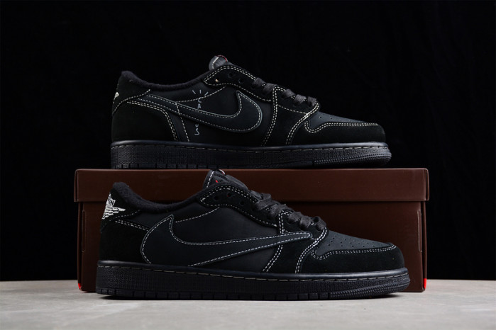 travis scott x air jordan 1 low og “black/phanT0m”  dm7866-100