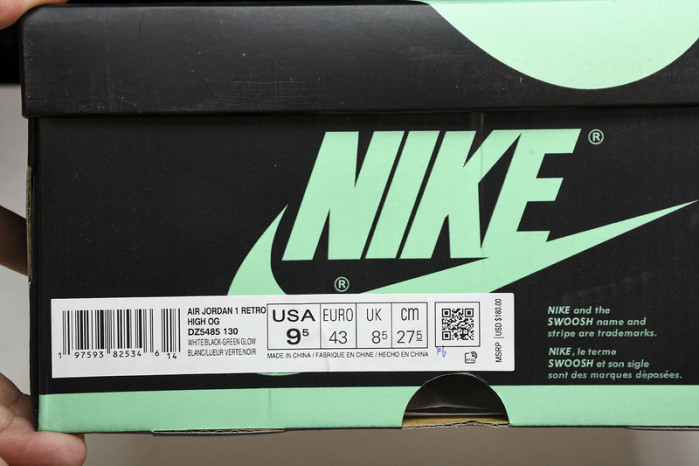 air jordan 1 high og green glow dz5485-130