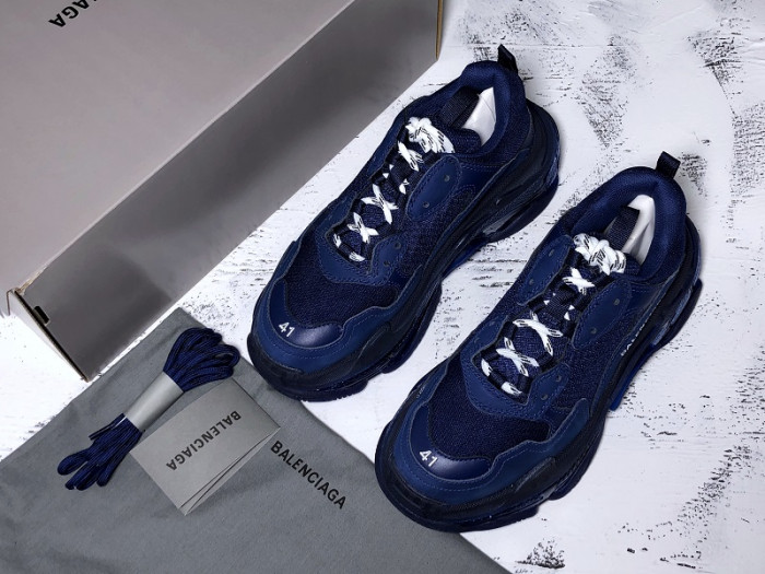 balenga triple s clear sole navy 541624w09o14107