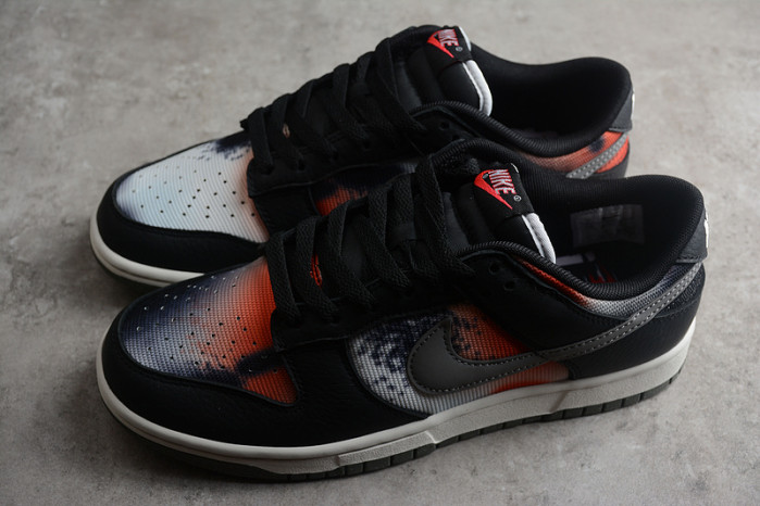 nike dunk low graffiti black red - dm0108-001