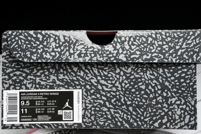 air jordan 3  “wings”  hm6993-100