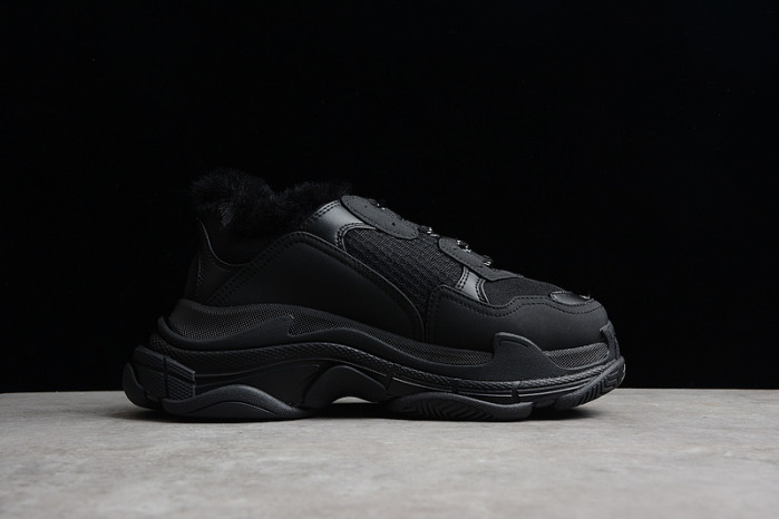 balenga triple s black clear sole 668563-w3cq5-1000