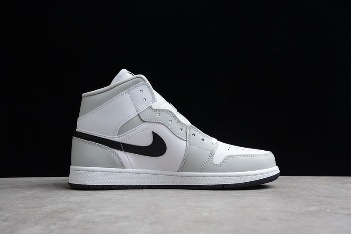 air jordan 1 mid "light smoke grey" aj1  bq6472-015