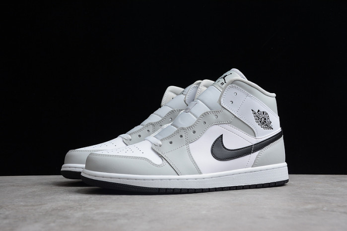 air jordan 1 mid "light smoke grey" aj1  bq6472-015