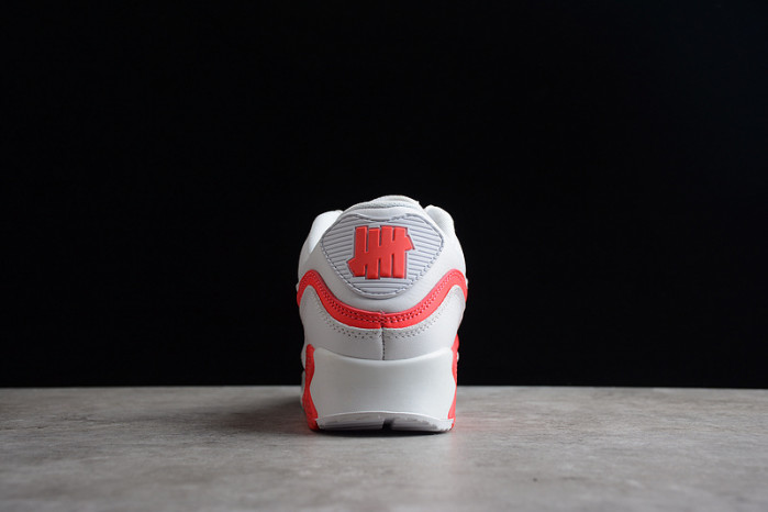 nike air max 90 undefeated white solar red   cj7197-103