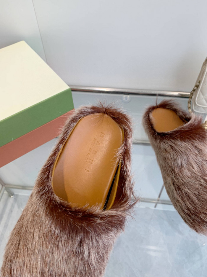 MA SLIDE WHITE FUSSBETT SABOT LOAFERS MAR-016