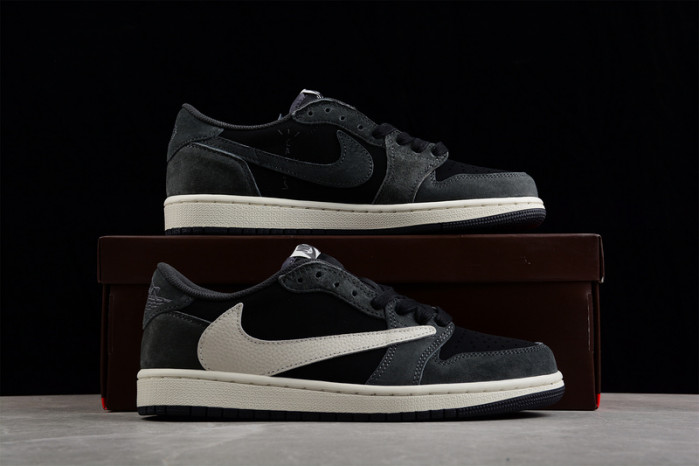 travis scott x air jordan 1 low "black phanT0m" dm7866-001