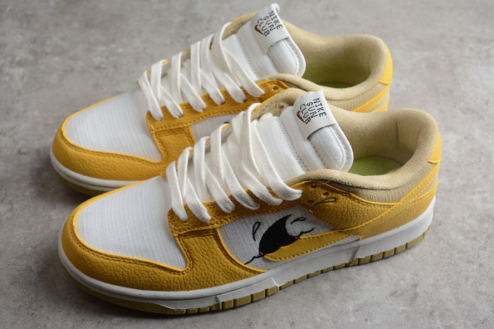 nike dunk low sun club white yellow  dv1681-100